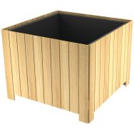 Jardinière FLORIM 575 L carrée robinier/polyéthylène