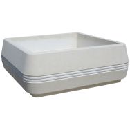 Jardinière GRAVY carrée 450 L béton blanc sablé