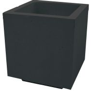 Jardinière GRAVY carrée 60 L béton noir