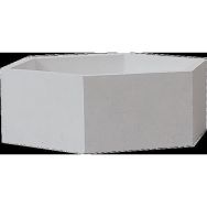 Jardinière GRAVY octogonale 250 L béton blanc sablé