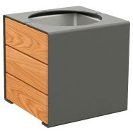 Jardinière Kub 45 x 45 cm acier/bois - Procity