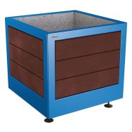 Jardinière Silaos acier/plastique recyclé intérieur tôle - Procity