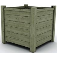 Jardinière Ventoux carrée 95x95x95 cm - pin traité