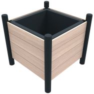 Jardinière Vibrato extrême 75L-HPL bac polyéthylène anthra 7016-Rossignol Pro