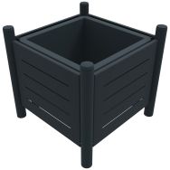 Jardinière Vibrato métal 75 L avec bac polyéthylène - anthracite 7016