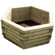 Jardinière bois hexagonale Ø 100 cm - Manutan Expert-Manutan Expert