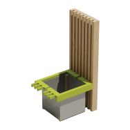 Jardinière brise vue Modulam angle 180° - non traité
