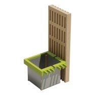 Jardinière brise vue Modulam angle 90° - non traité