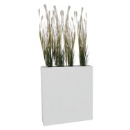Jardinière haute FERRO en métal patins composition Herbes sauvages-Genexco