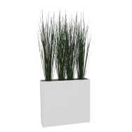 Jardinière haute FERRO en métal roulettes composition Herbes Hautes -Genexco