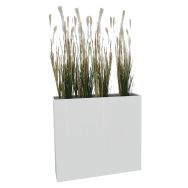 Jardinière haute FERRO en métal roulettes composition Herbes sauvages-Genexco