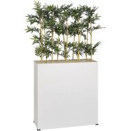Jardinière métal sur patins hauteur 90 cm Bambous