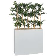 Jardinière métal sur roulettes M1 hauteur 74 cm Bambous