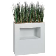 Jardinière métal sur roulettes et niche  hauteur 90 cm Herbes