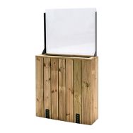 Jardinière séparateur d'espace fixe largeur 75 cm avec pare vent Hortalia Contract