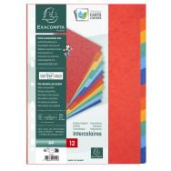 Jeu 12 intercalaires carte lustrée A4.