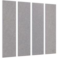 Jeu 4 panneaux muraux acoustiques feutre PET gris clair
