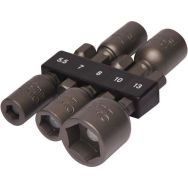 Jeu 5 clés à douilles magnétiques 1/4" 5,5-13mm