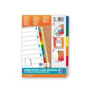 Jeu 6 intercalaires maxi carte 170g blanc 21 x 29.7 cm