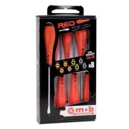 Jeu 8 tournevis rouge (4f+2ph+2pz) redgrip