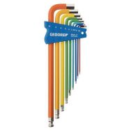 Jeu 9 clés mâles code couleur vis 6 pans - H42CKEL-09