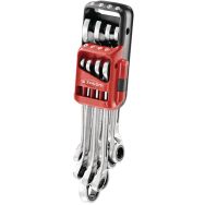 Jeu de 12 clés mixtes à cliquet en étui pocket 7 à 19 mm