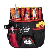 Jeu de 18 outils pour électricien en sacoche ceinture