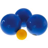 Jeu de 3 boules de pétanque PVC - diamètre 74 mm - 680 g