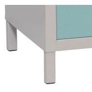 Jeu de 4 pieds carrées p/armoire penderie rangement ménage Gris clair