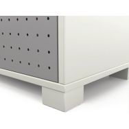 Jeu de 4 pieds carrés  H5 cm en aluminium