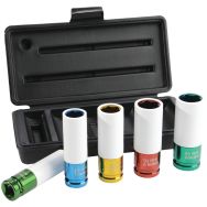 Jeu de 5 douilles 1/2'' longues protegees - 15-17-19-21-22 mm_19141-95