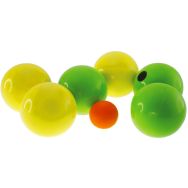 Jeu de 6 boules de pétanque PVC - diamètre 65 mm - 400 g