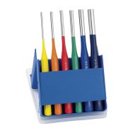 Jeu de 6 chasse-goupilles à manche couleur