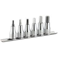 Jeu de 6 douilles Tournevis 3/8 pouces rack