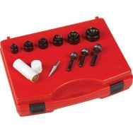 Jeu de 6 emporte-pièces et d'un foret à aléser - Ref. : EMP-11J