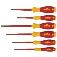 Jeu de 6 tournevis SoftFinish electric slimFix isolés - WIHA