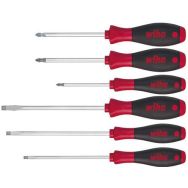Jeu de 6 tournevis SoftFinish fente, Phillips, Pozidriv