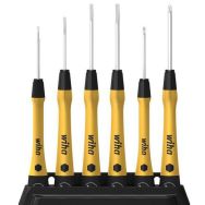 Jeu de 6 tournevis de précision PicoFinish ESD fente, Phillips