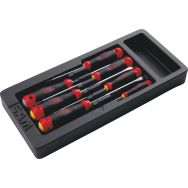 Jeu de 7 tournevis S1 fente et phillips en module ABS