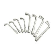 Jeu de 8 clés à pipe débouchées 6 x 6 pans - Capacite : 10 à 19 mm