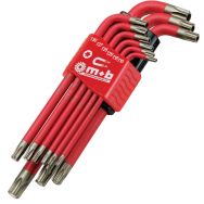 Jeu de 9 Clés mâles tamper torx avec aimant