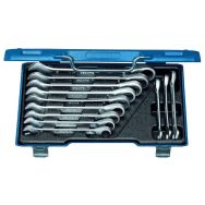 Jeu de clés à cliquet à anneau 12 pcs. 8-19 mm