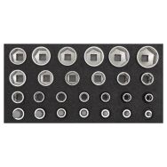 Jeu de clés à douille 1/2 2/6 CT module 26 pcs