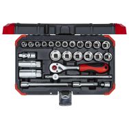 Jeu de clés à douille 3/8'' 6-24mm 26 pcs