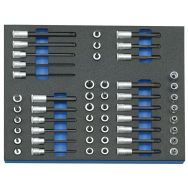 Jeu de clés à douille 3/8'' dans le module Check-Tool, 52 pcs