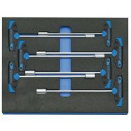 Jeu de clés à douille dans le module Check-Tool, 7 pcs