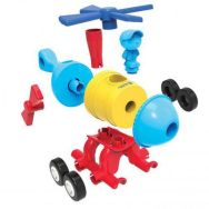 Jeu de construction fusée train hélicoptère