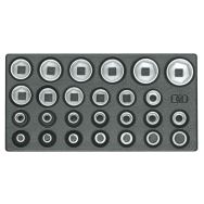 Jeu de douilles 1/2'' hex 1/3 module ES