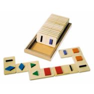 Jeu de reconnaissance visuelle et tactile de formes ou tridimensionnelles : domino tactile des formes