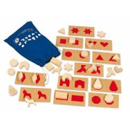 Jeu de reconnaissance visuelle et tactile de formes ou tridimensionnelles : perception tactile 1